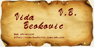 Vida Beoković vizit kartica